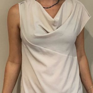 Cynthia Rowley cream/off white mesh silk top SMall